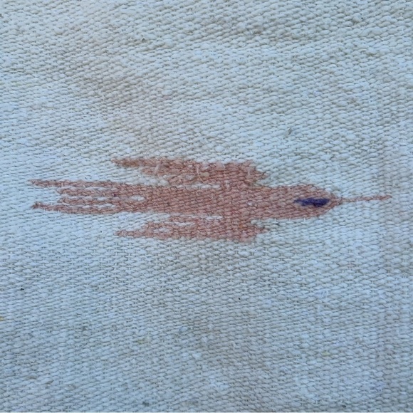 Serape Thunderbird in Flight Woven Blanket Rug Fringe Native American 47.5x80 - Picture 8 of 16